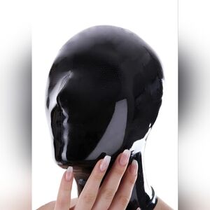 0.6mm Heavy Latex Hood Mask Pinhole Breathable XL
